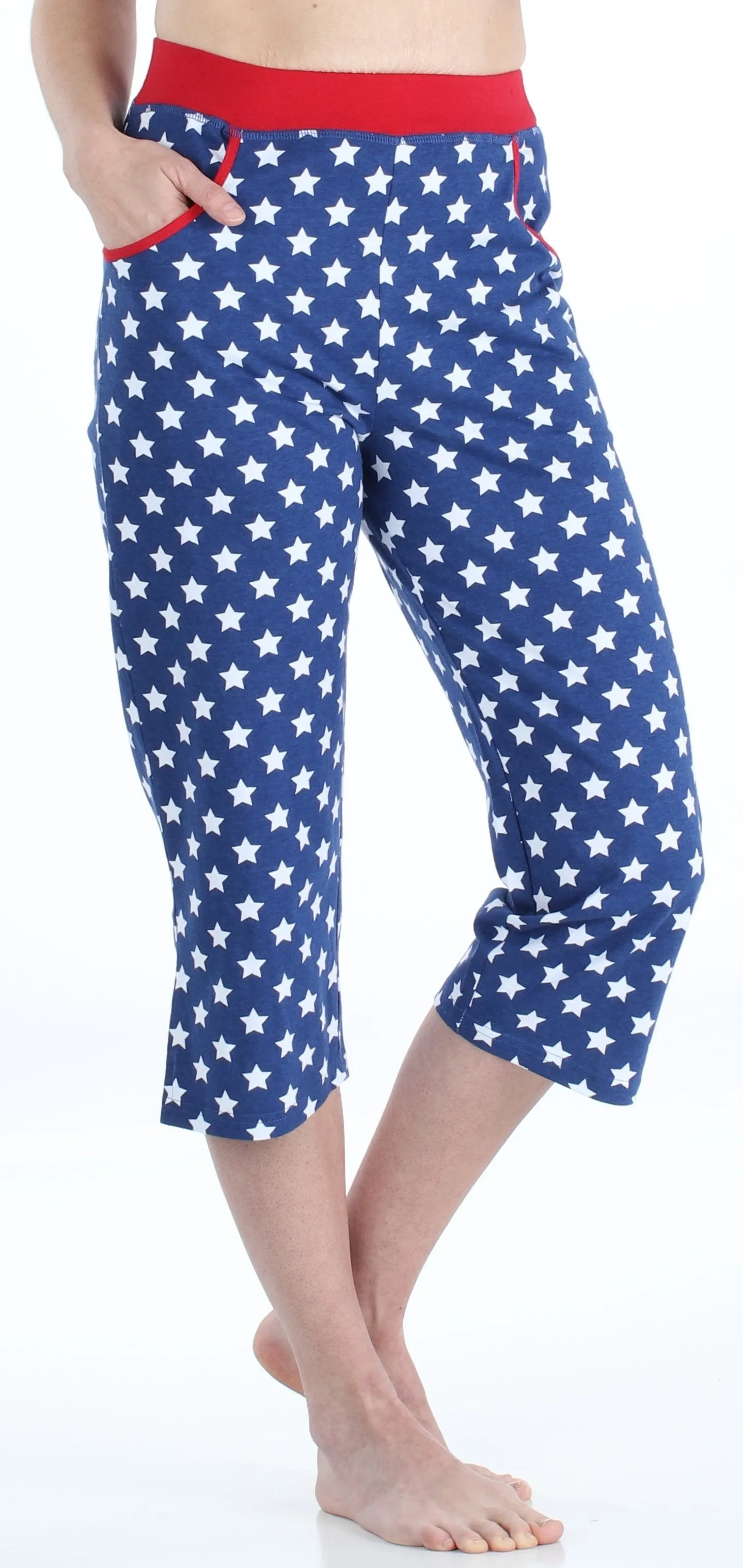 SleepytimePjs Family Matching Cotton Red, White, and Blue Pajama Set