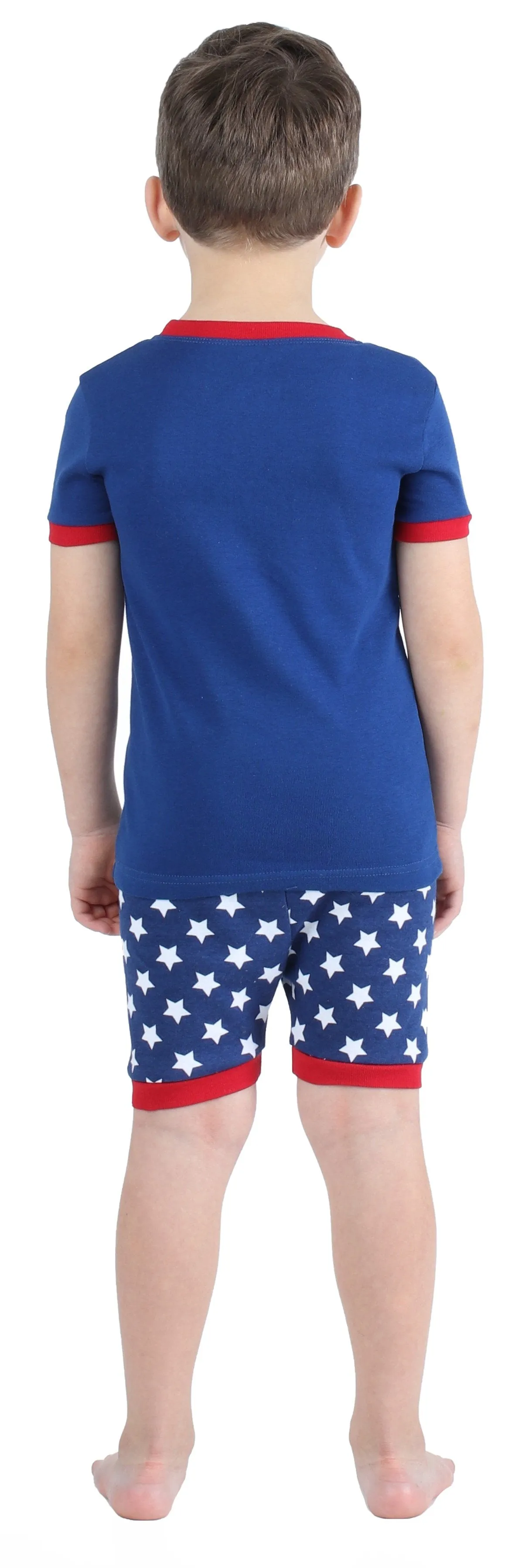 SleepytimePjs Family Matching Cotton Red, White, and Blue Pajama Set