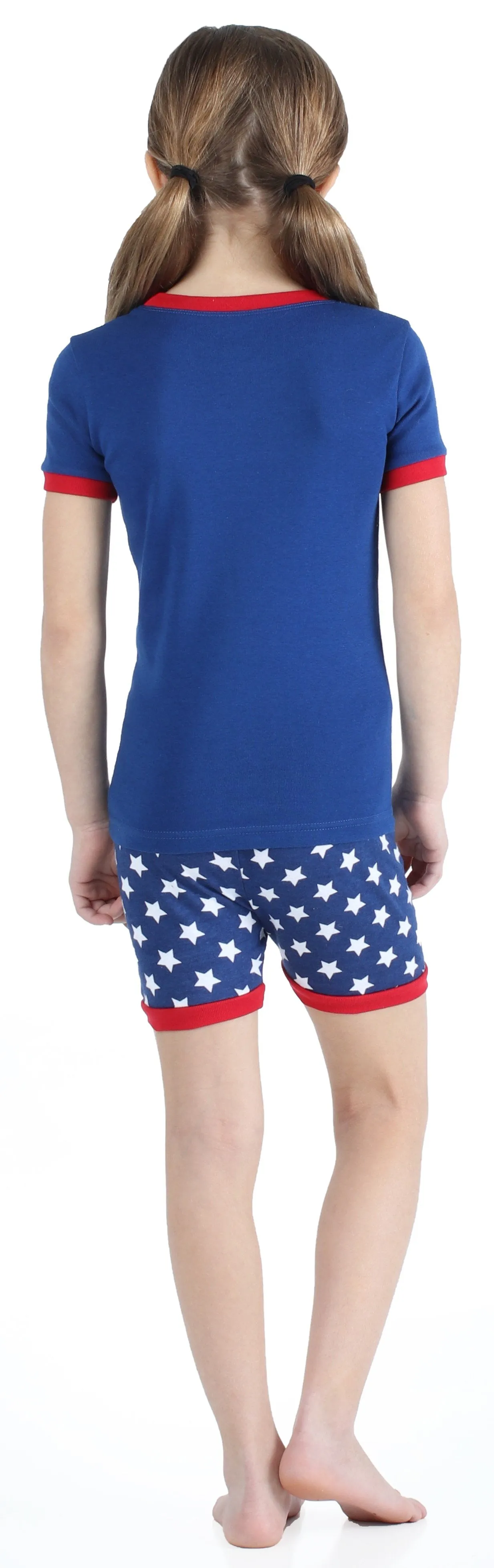 SleepytimePjs Family Matching Cotton Red, White, and Blue Pajama Set
