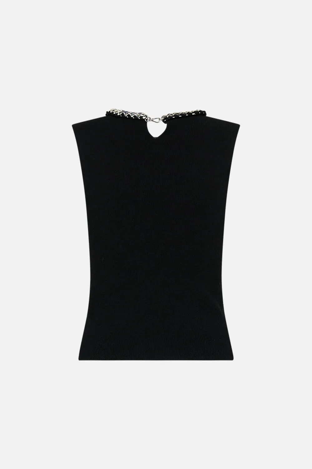 SLEEVELESS KNIT TANK TOP CARTOUCHE KINGDOM
