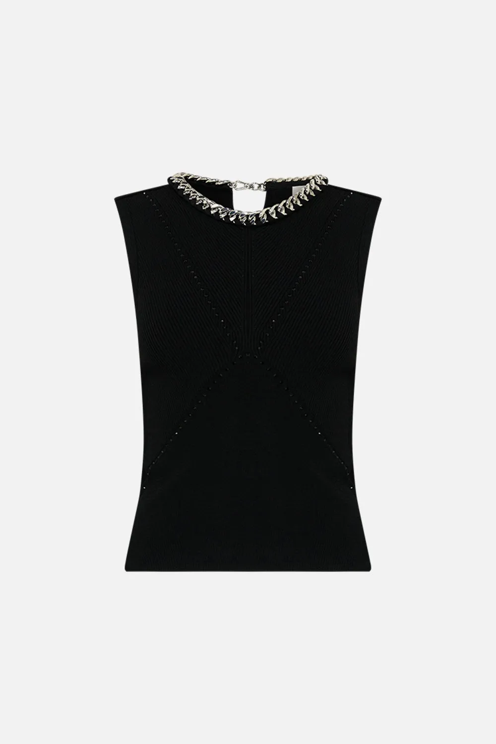 SLEEVELESS KNIT TANK TOP CARTOUCHE KINGDOM