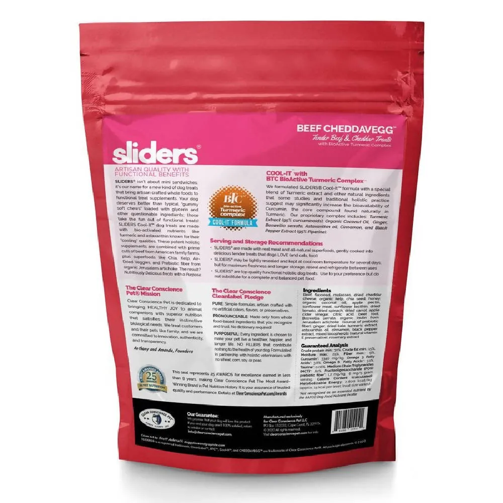 Sliders® Beef Cheddavegg™ Functional Artisan Dog Treats