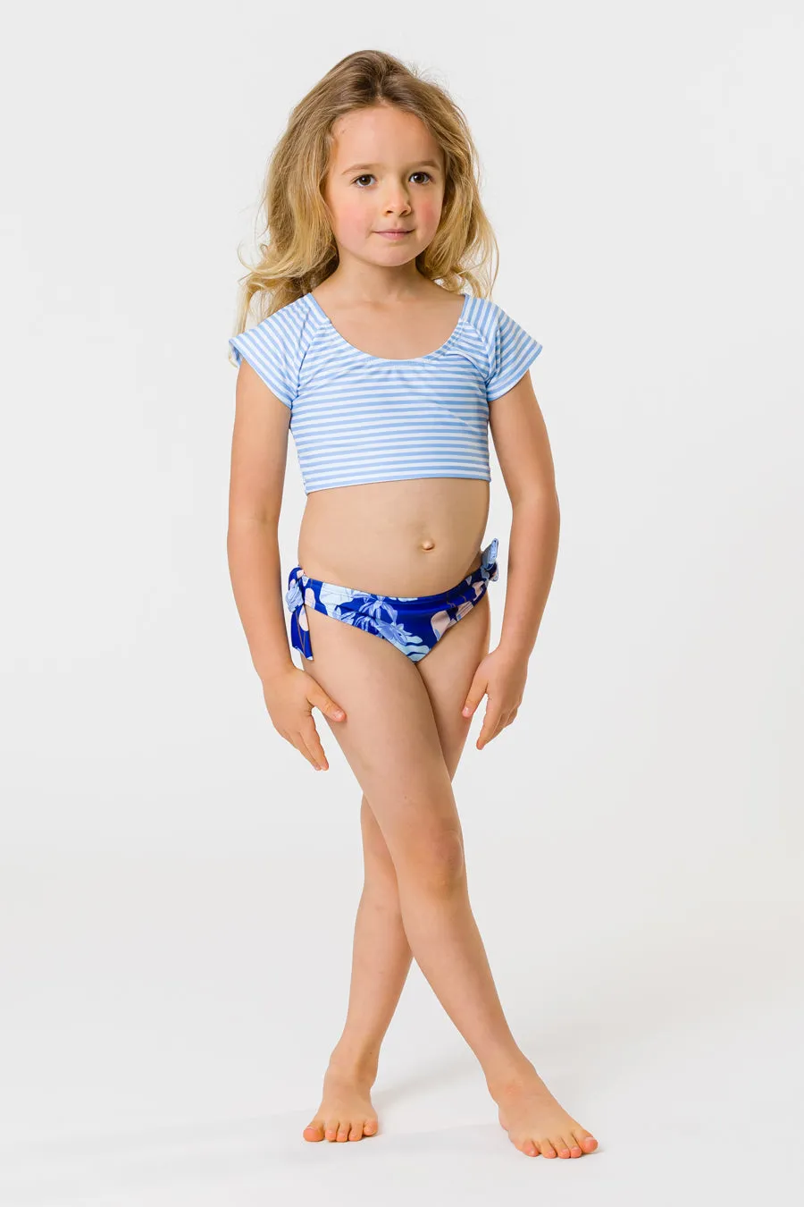 Snapper Rock Mango Tango Sustainable Crop Short Sleeve Rash Top Set