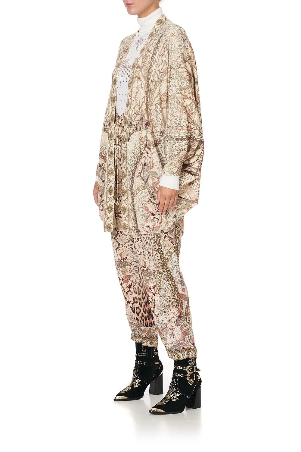SOFT KNIT PONCHO WITH EMBROIDERY ALL IS NOUVEAU