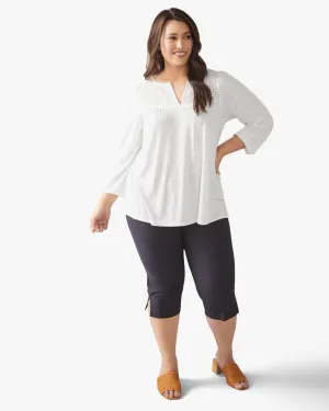 Sonya Eyelet Top | White
