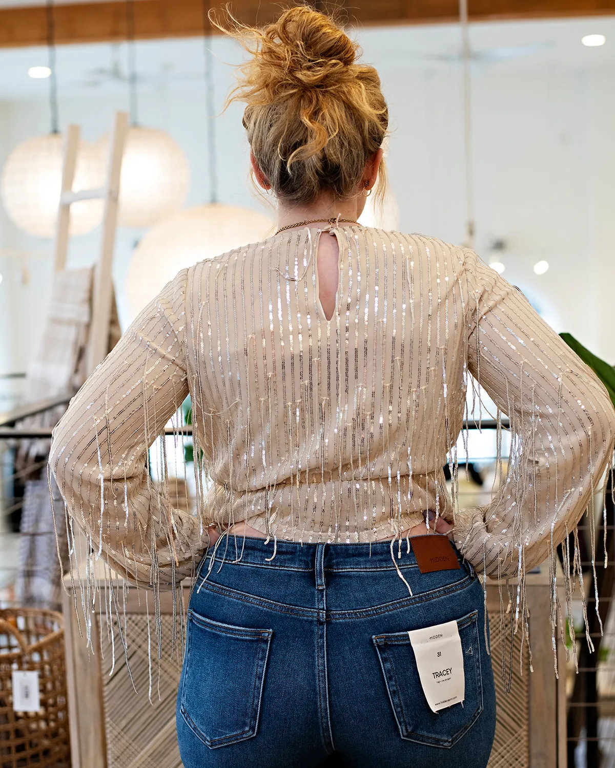 Stevie Sequin Blouse