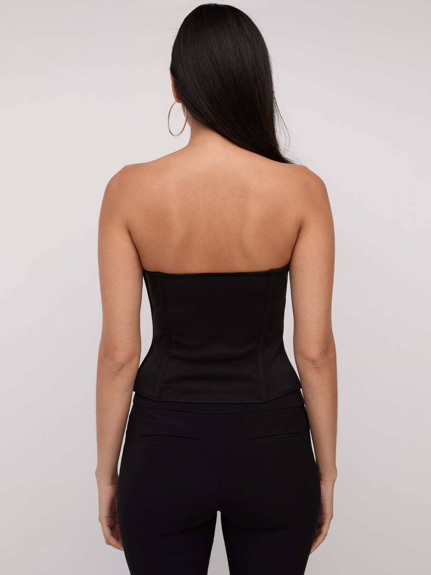 Strapless Corset Knit Top