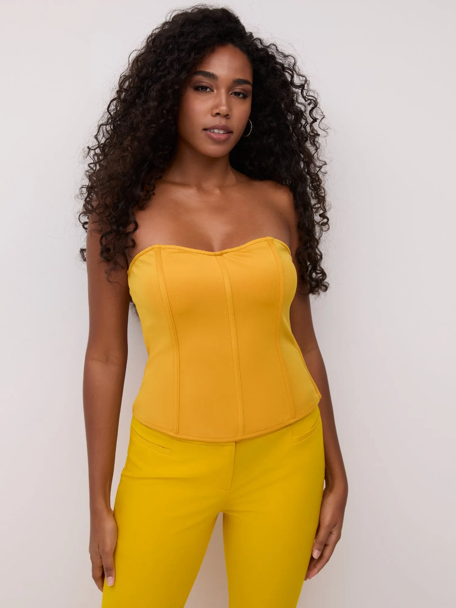 Strapless Corset Knit Top