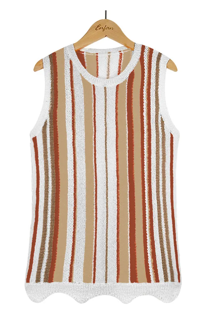 Striped Knit Tank Top