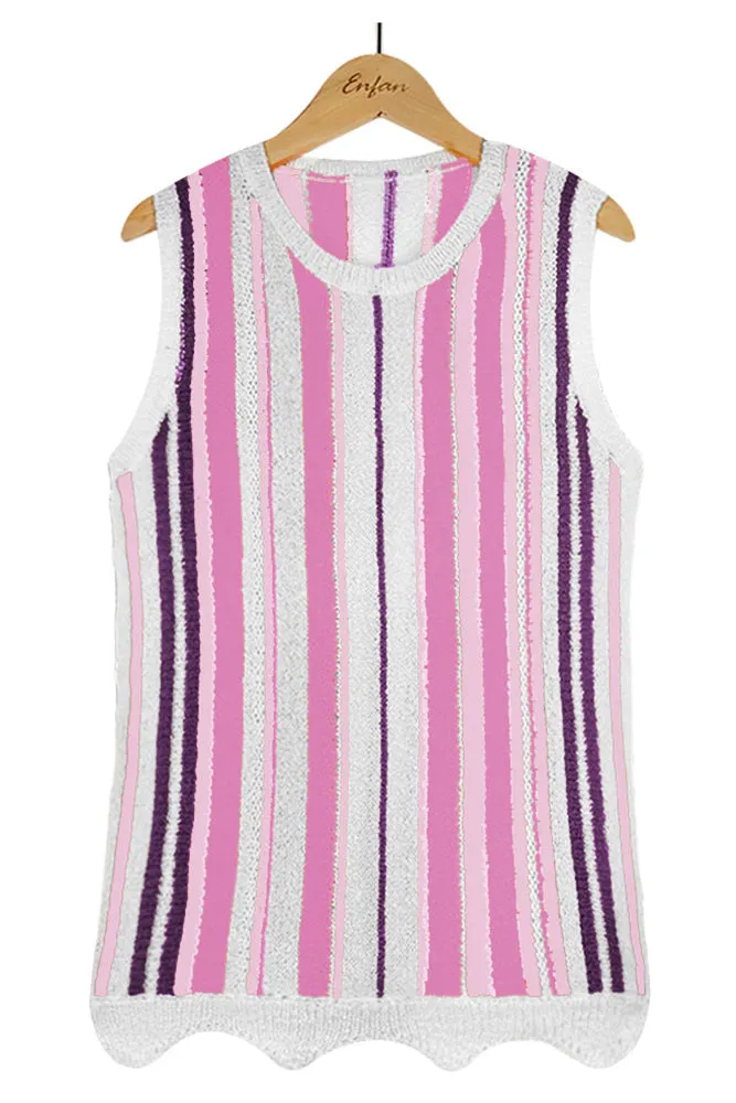 Striped Knit Tank Top