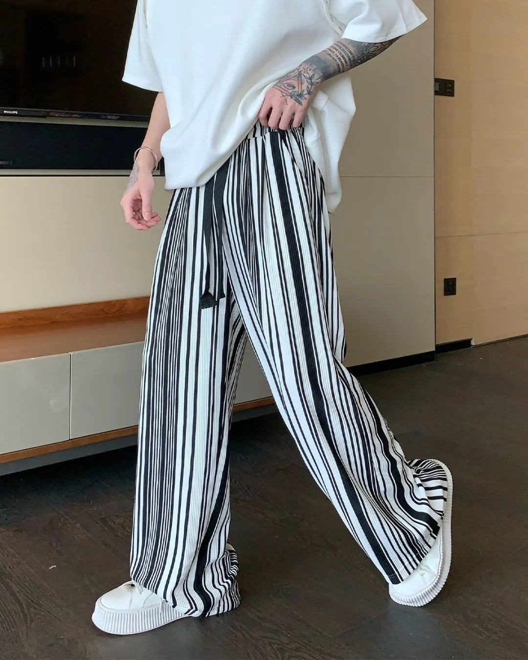 Striped Loose Summer Drape Pants CBJ0026