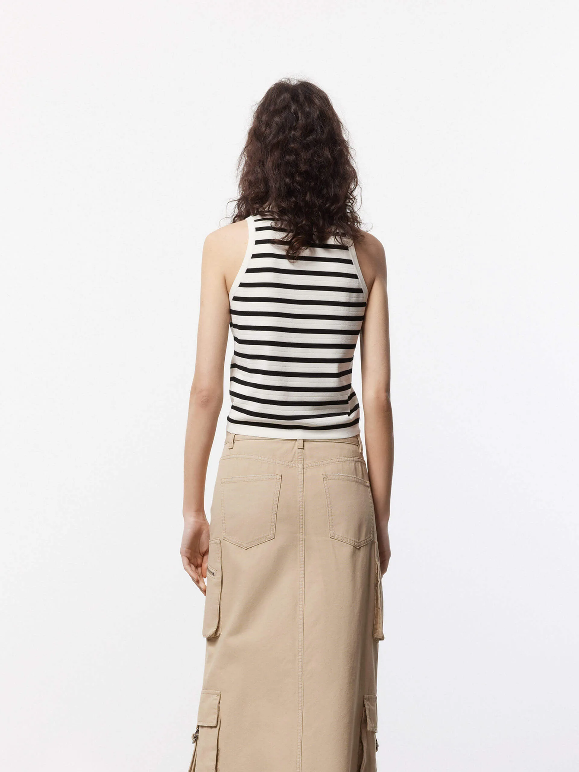 Striped Pattern Knit Top