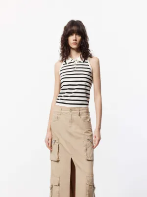 Striped Pattern Knit Top
