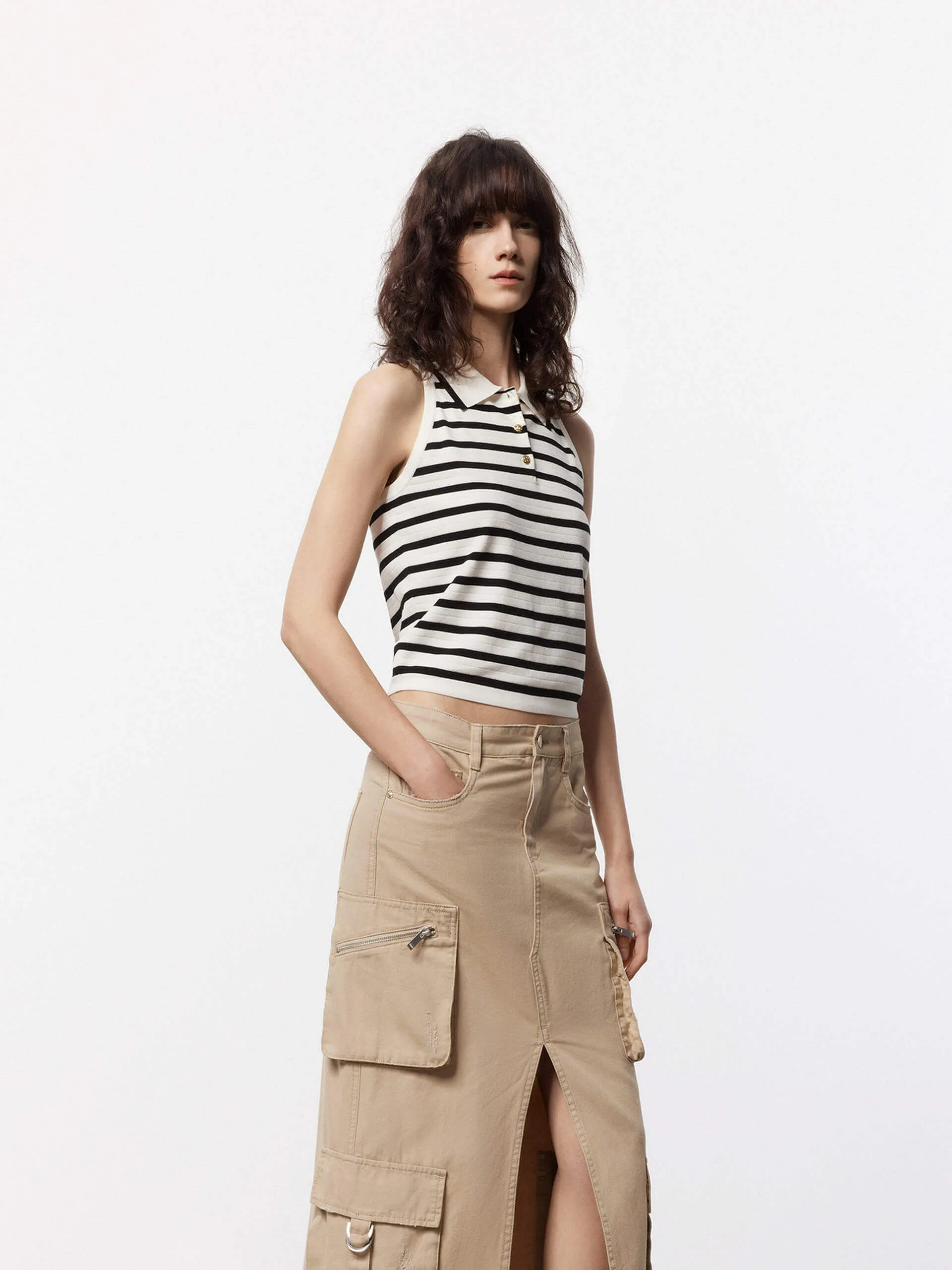 Striped Pattern Knit Top