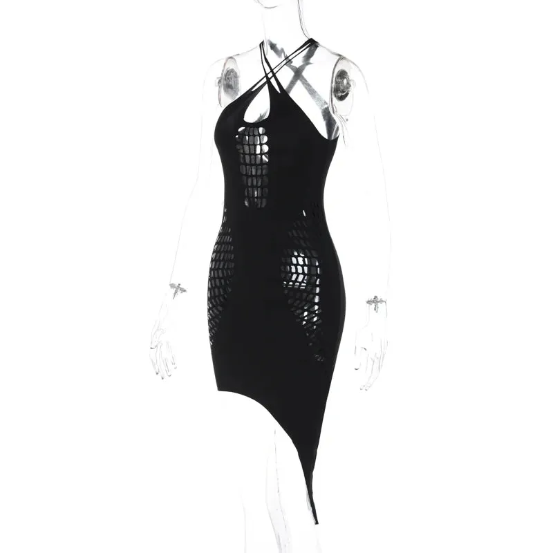 Summer Sexy Celestial Noir Bodycon Mini Dress