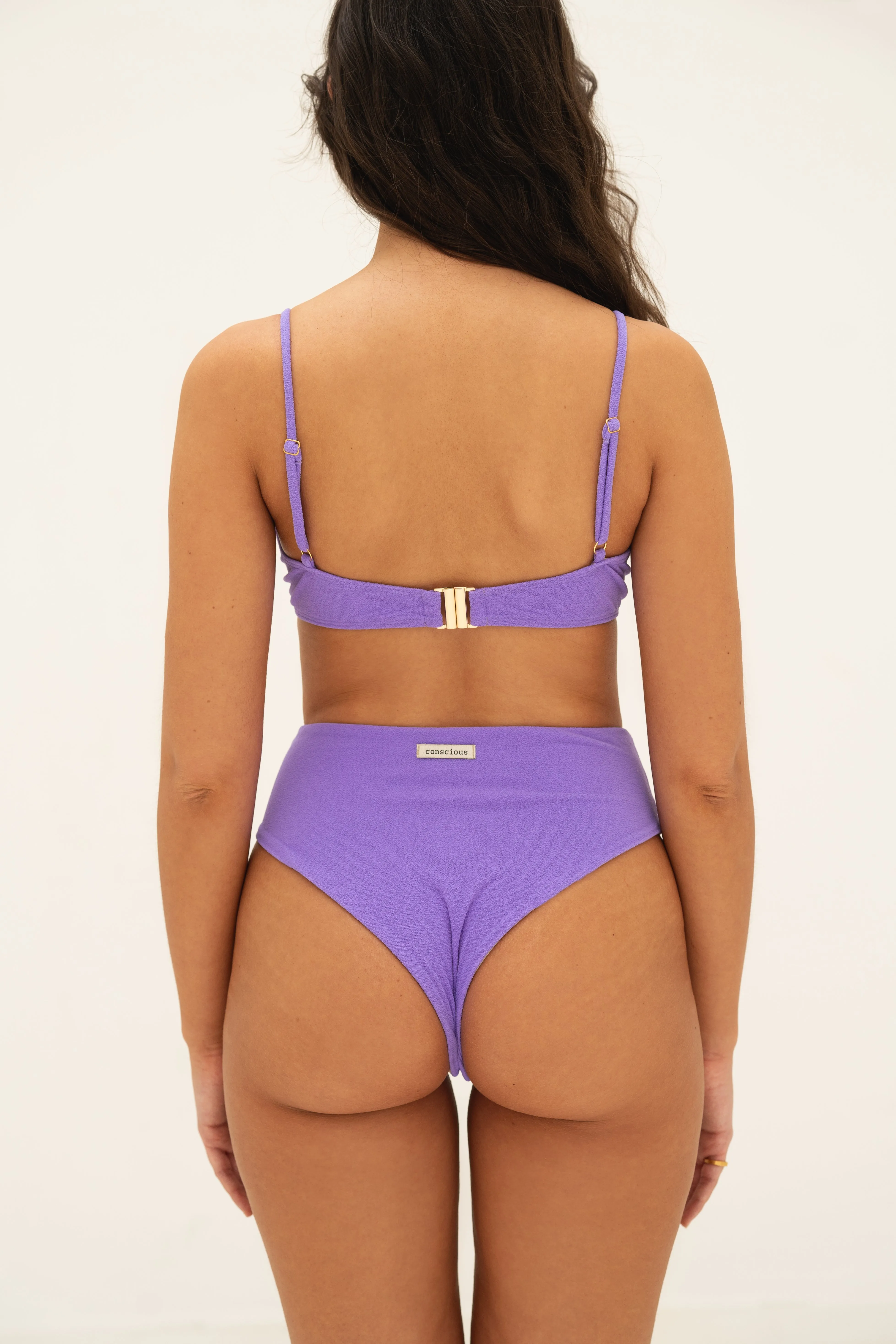 sustainable swimwear top eva terry lilac