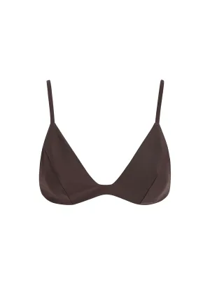 sustainable swimwear top kaya chocolate