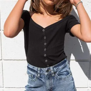 Sweetheart Black Top Rib