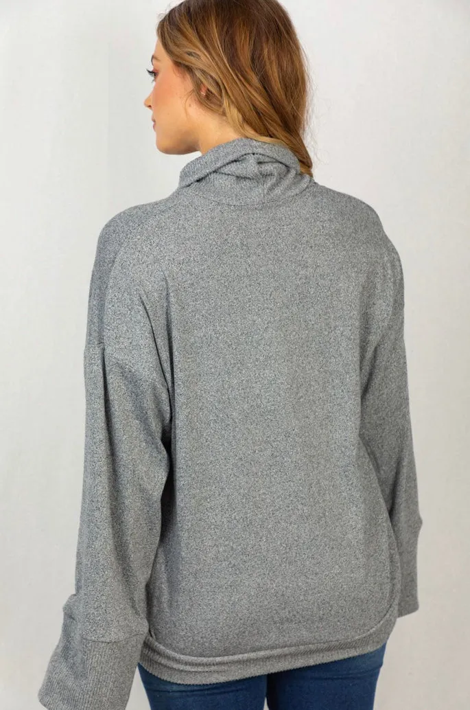 Take Me Back Charcoal Top