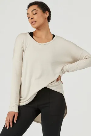 Tencel Split Back sweater knit Amelia Top