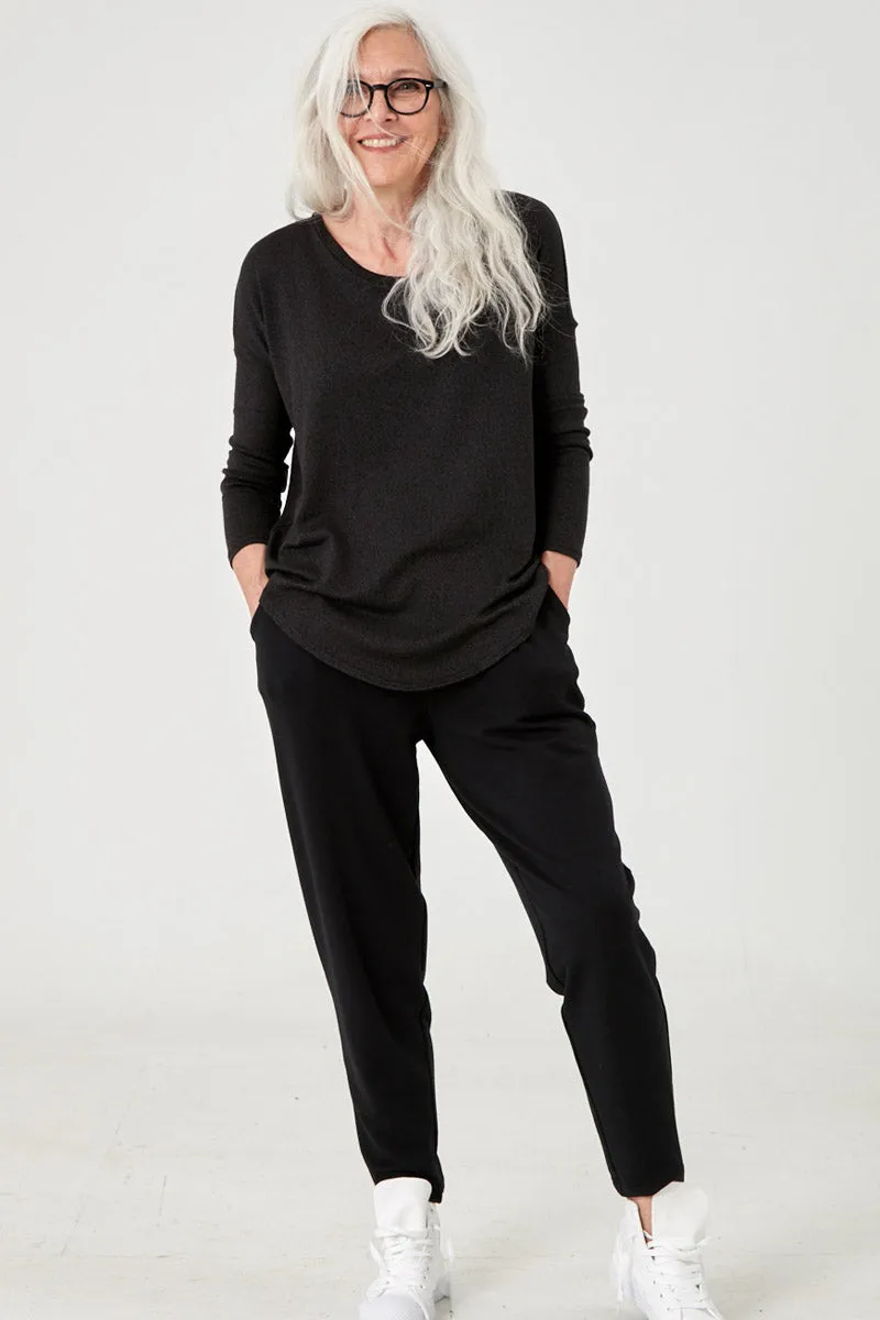 Tencel Split Back sweater knit Amelia Top