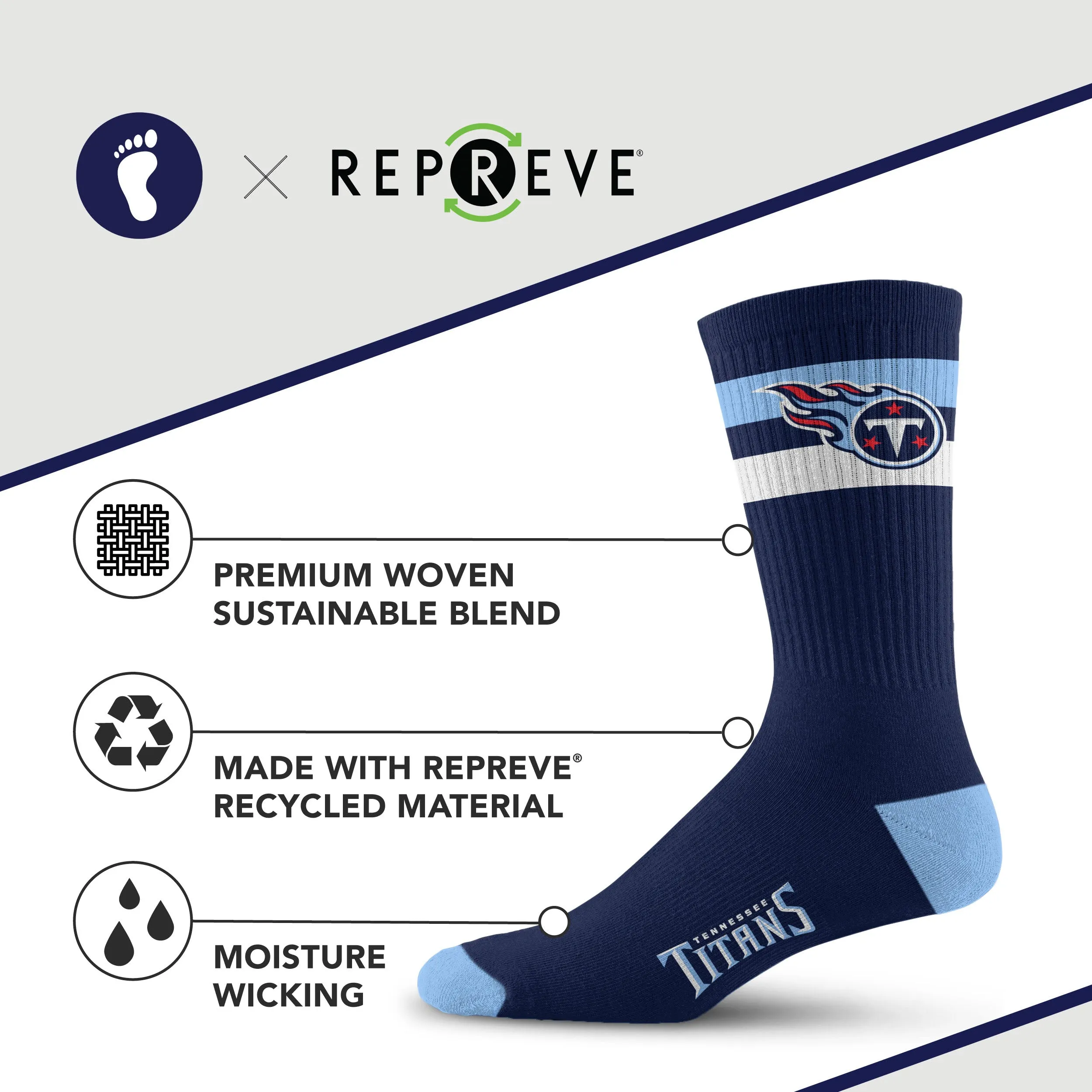 Tennessee Titans Legend Premium Crew Socks