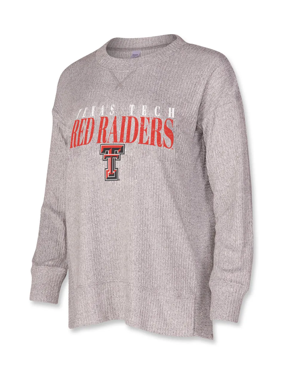 Texas Tech Double T "Juniper" Ladies' Rib Knit Long Sleeve Top
