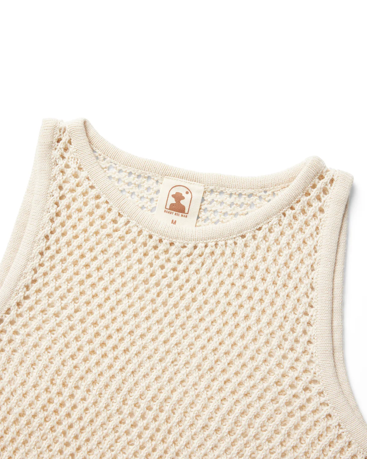 The Málaga Crochet Tank - Vintage Ivory