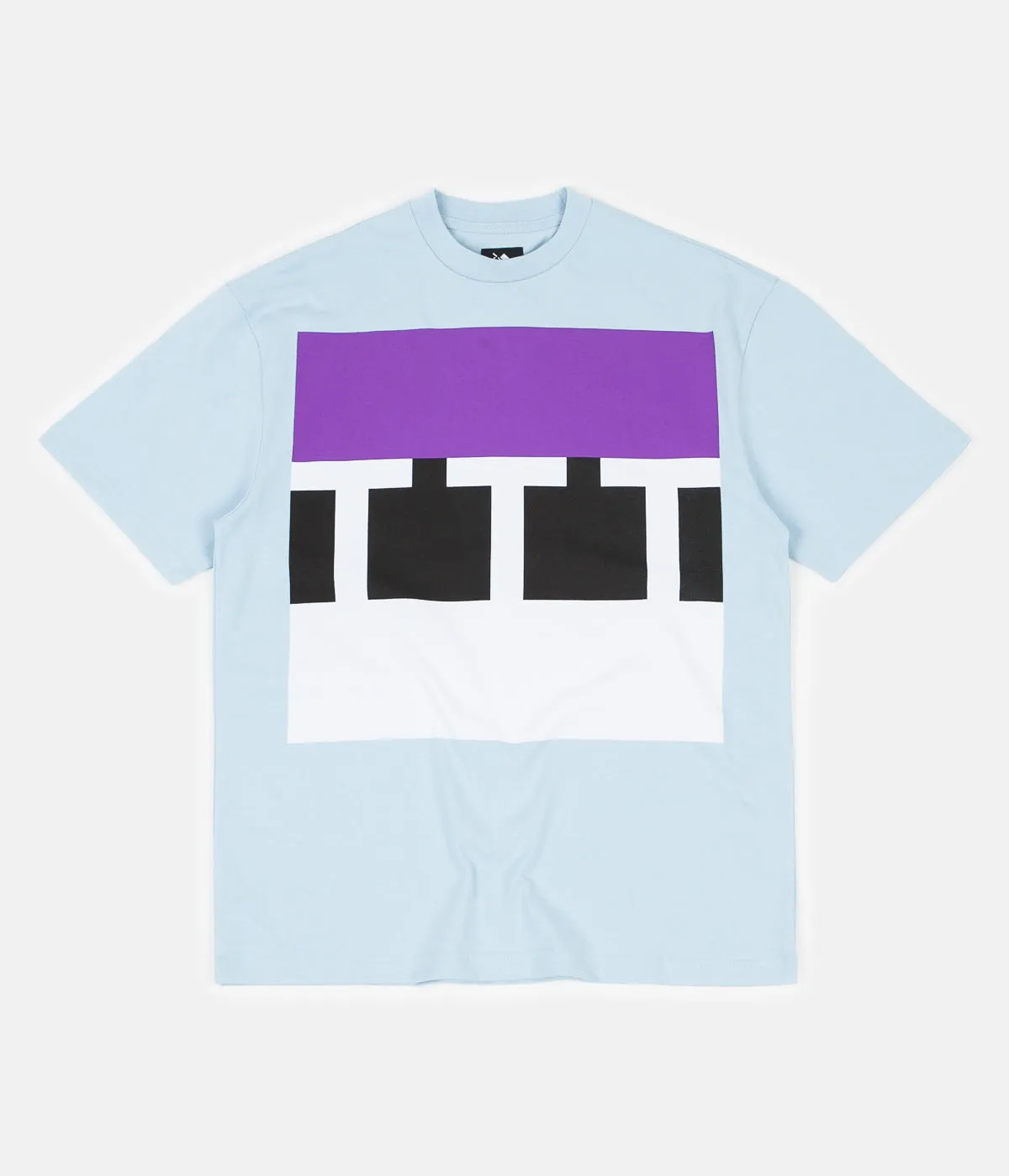 The Trilogy Tapes Block T-Shirt - Blue