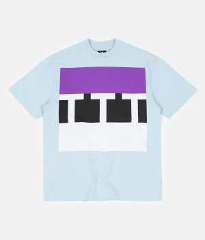 The Trilogy Tapes Block T-Shirt - Blue