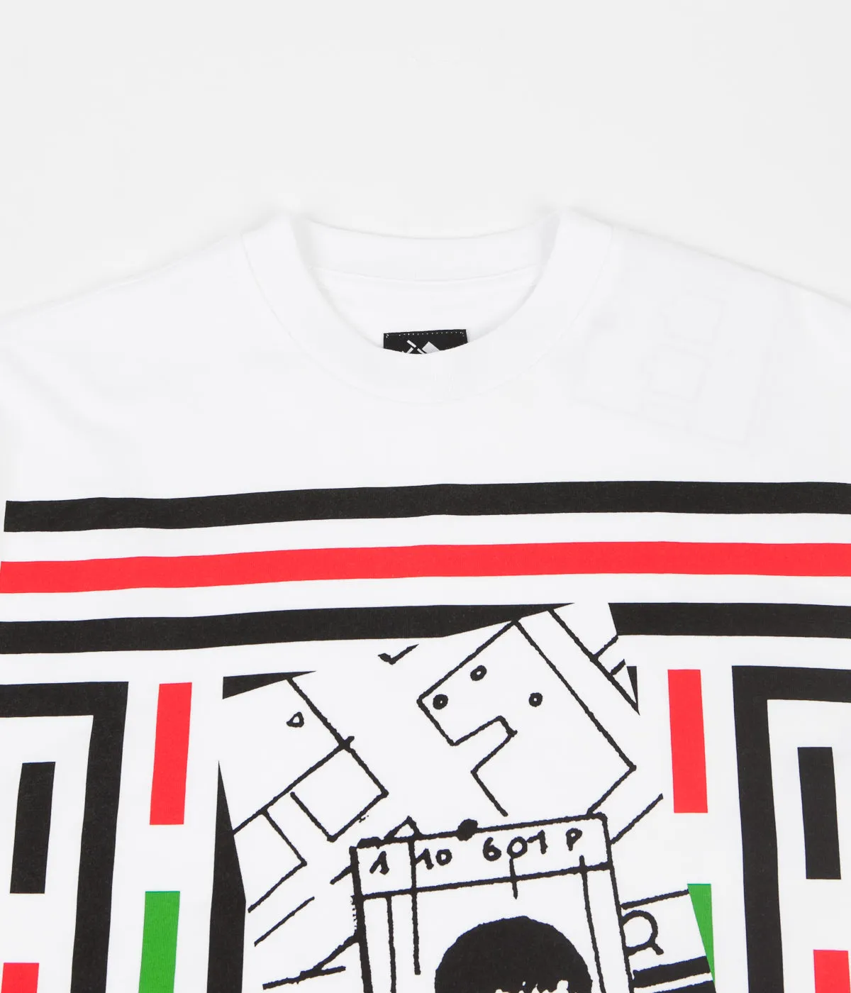 The Trilogy Tapes Stripes Strip T-Shirt - White