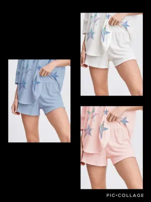 Tie dye Waffle shorts - Assorted Colors. *Clearance Final Sale. Was $20 now $12