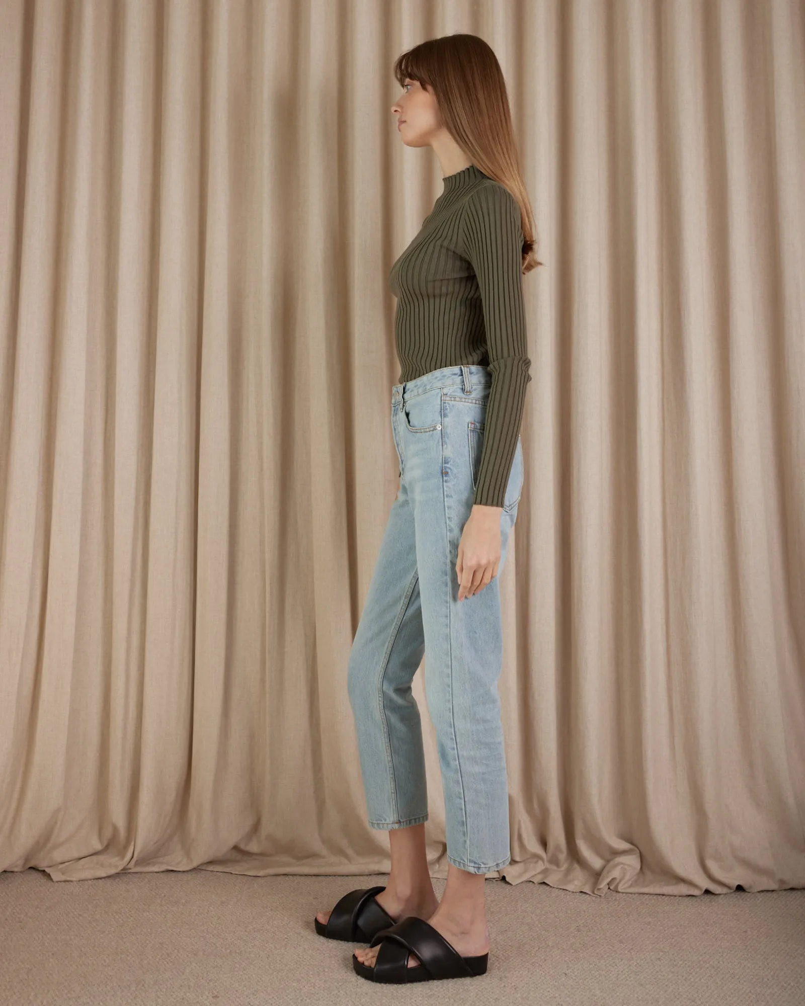 Tiegan Knit Top - Khaki
