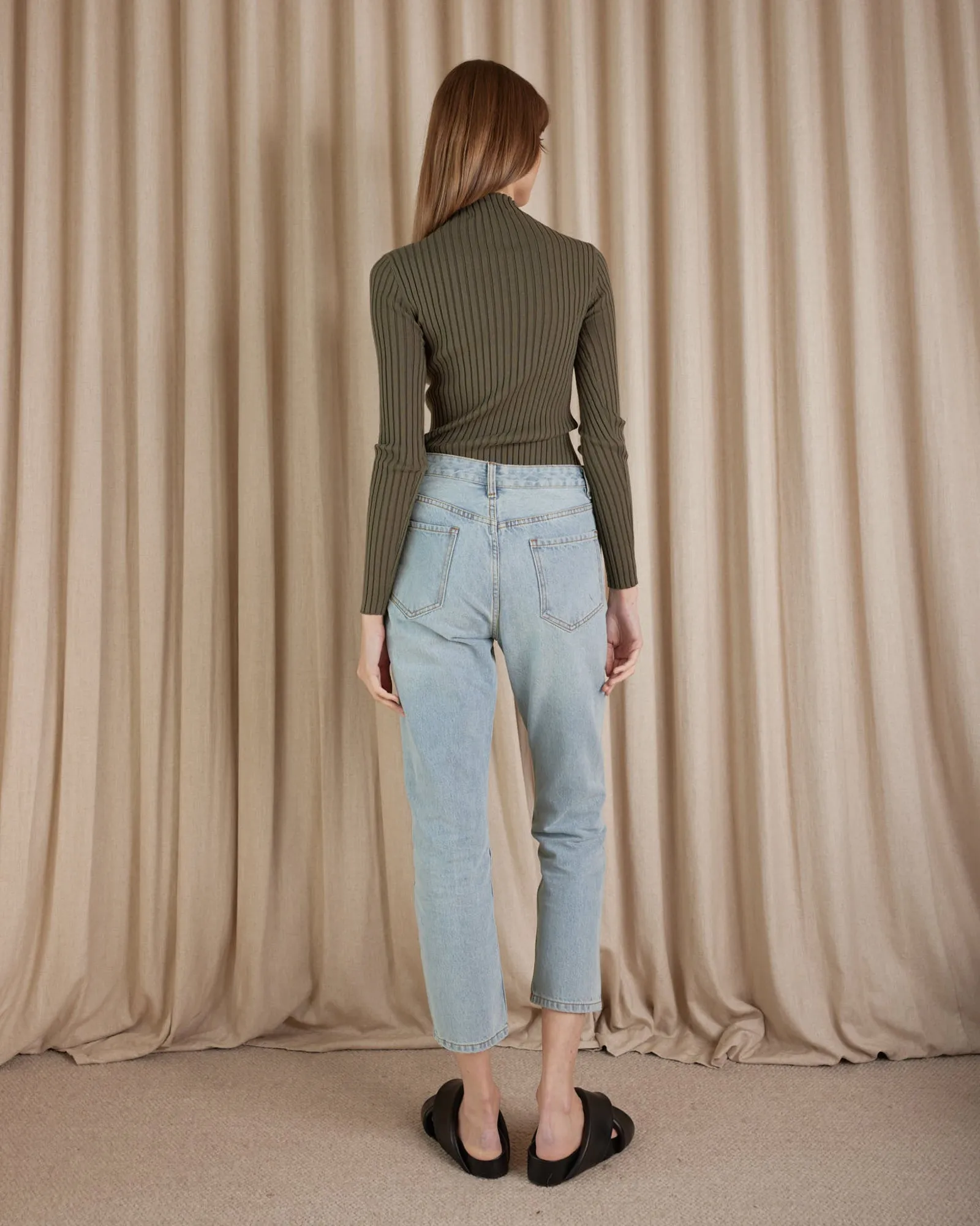 Tiegan Knit Top - Khaki