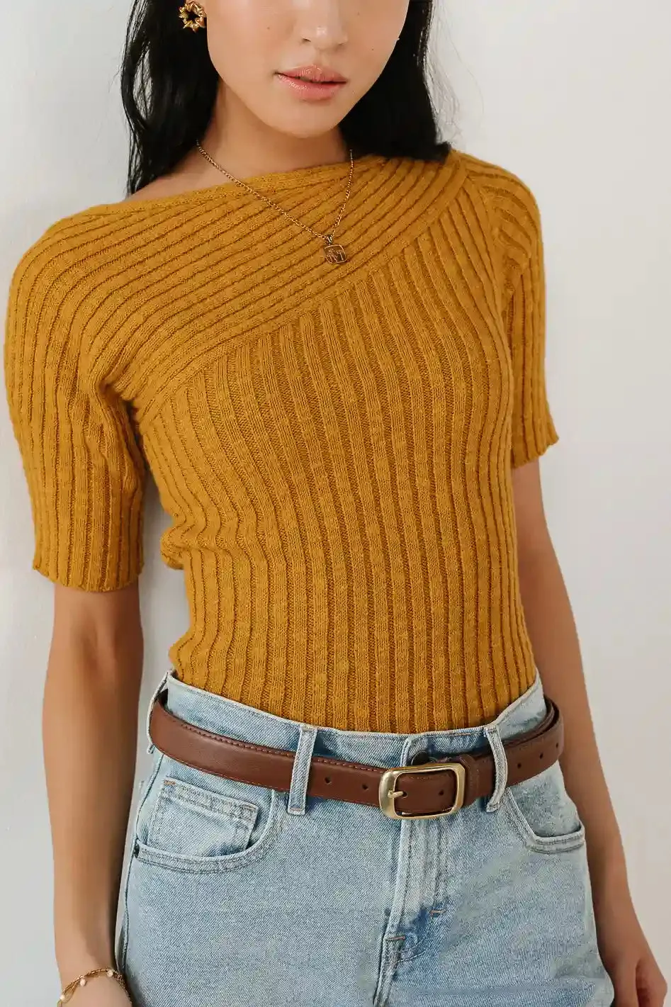 Toni Sweater Top in Yellow - FINAL SALE
