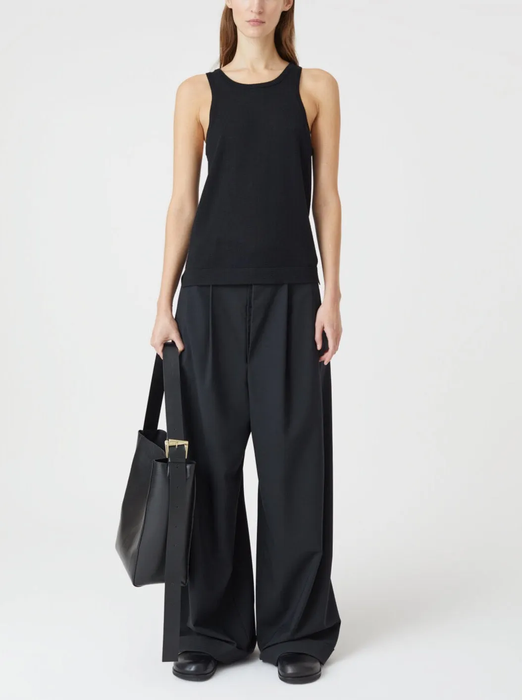 TOP BLACK WOOL | BLACK