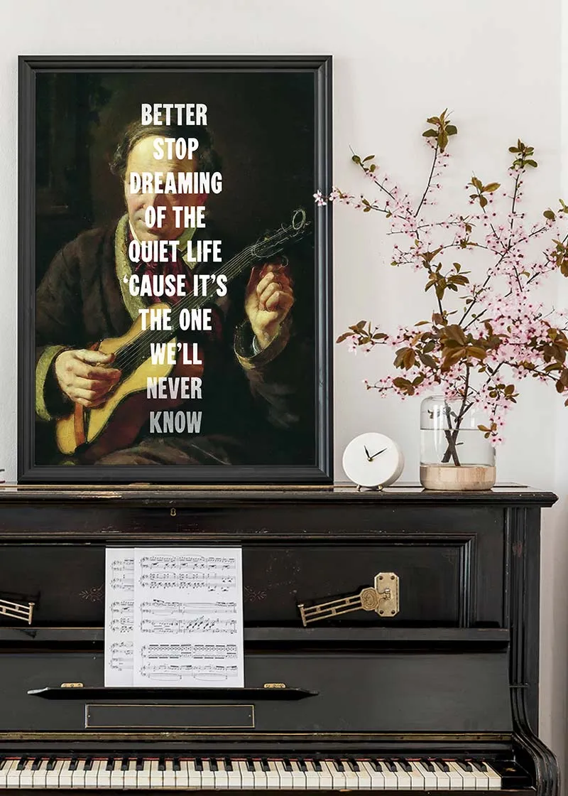 Town called Malice lyrics altered art quote print