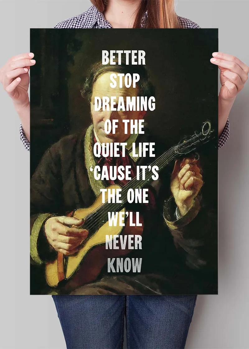 Town called Malice lyrics altered art quote print