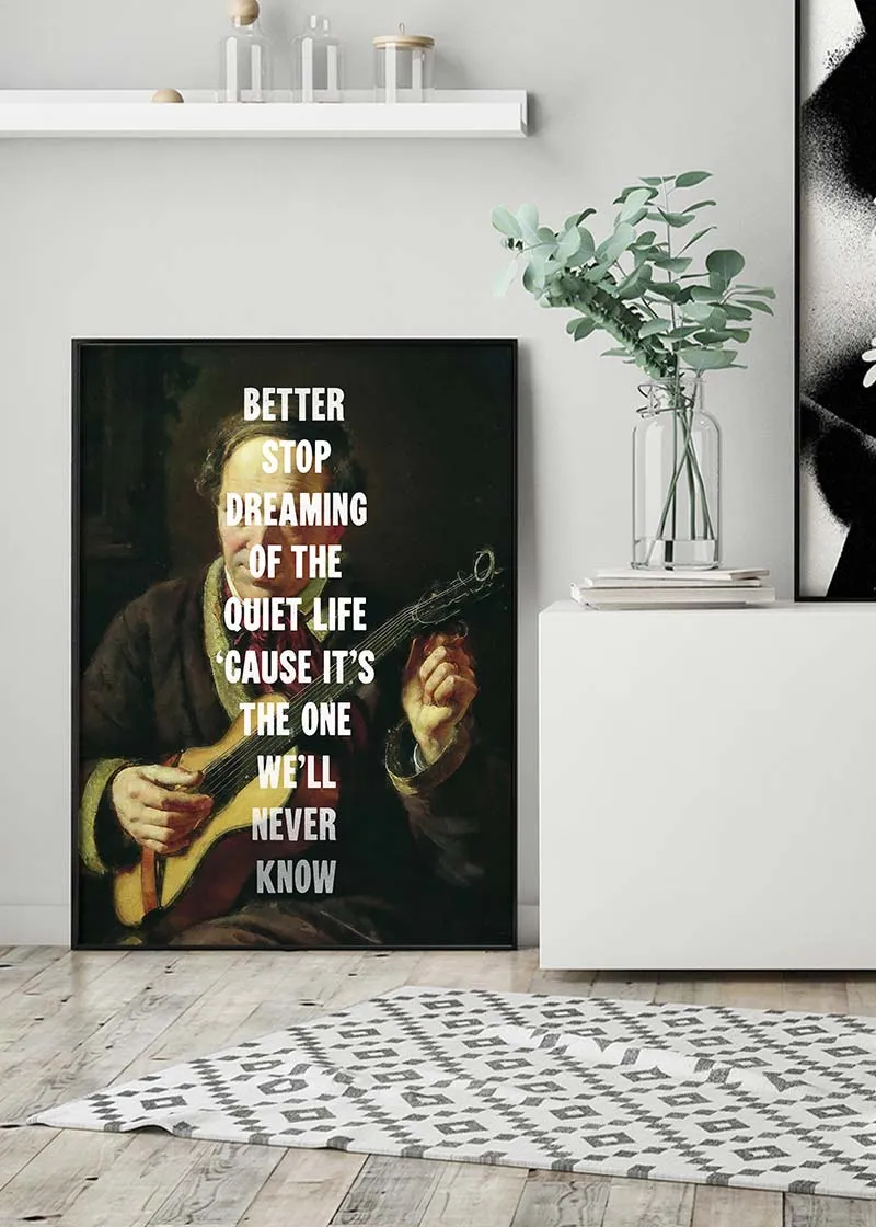 Town called Malice lyrics altered art quote print