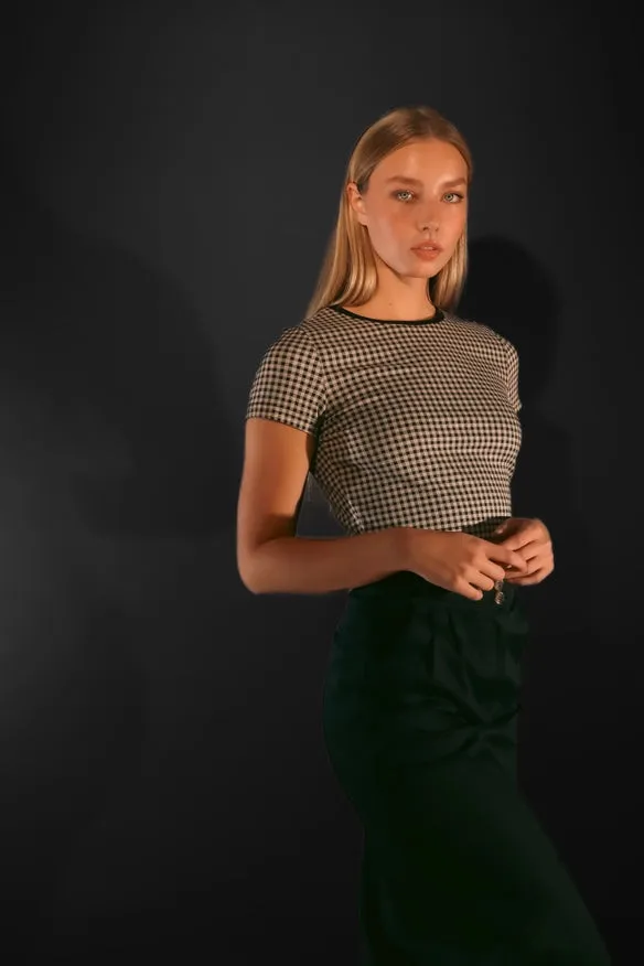Trent Gingham Tee - Cavier