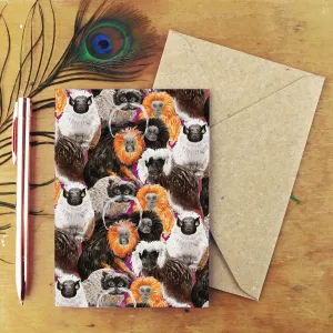Troop of Tamarins Greetings Card