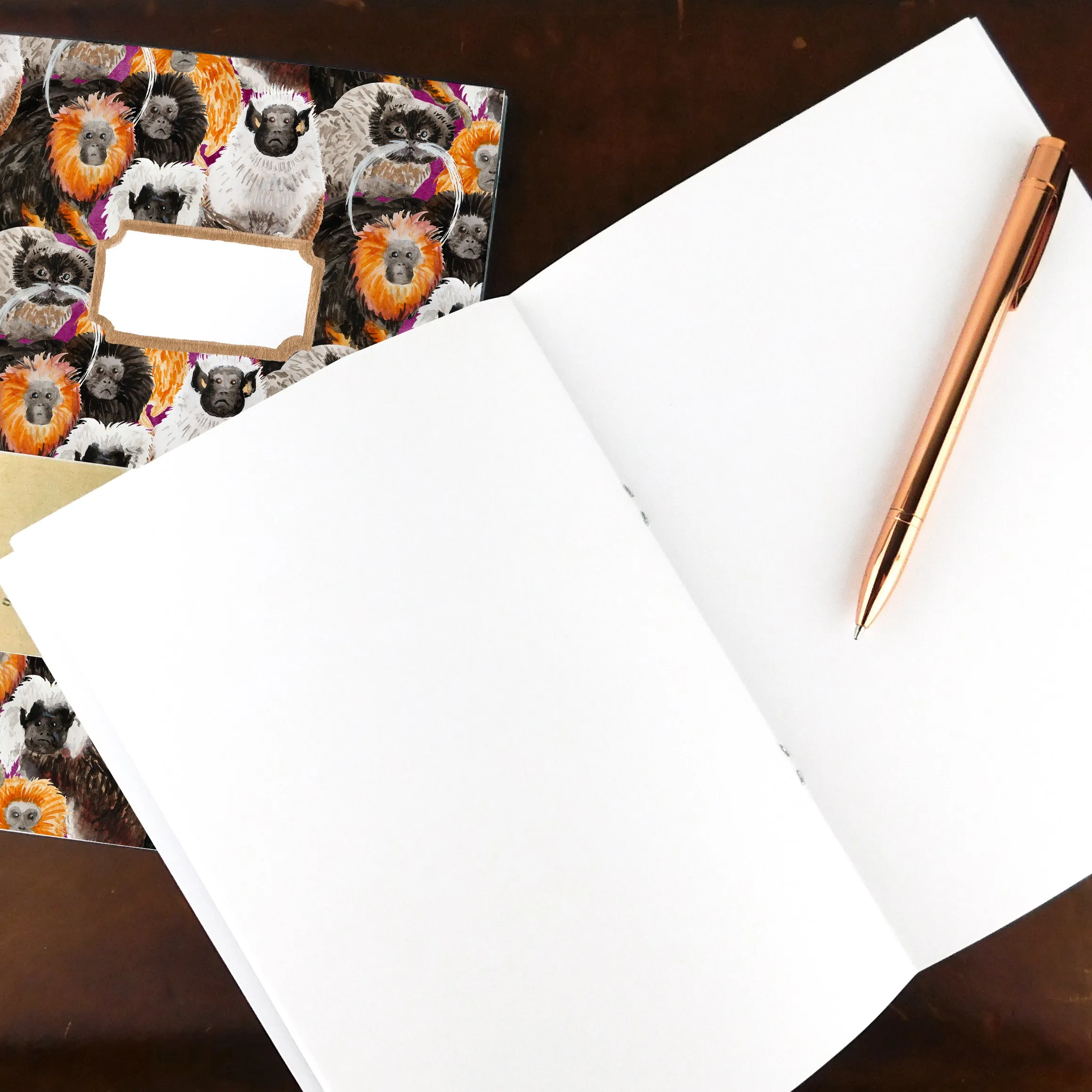 Troop of Tamarins Print Journal and Notebook Set