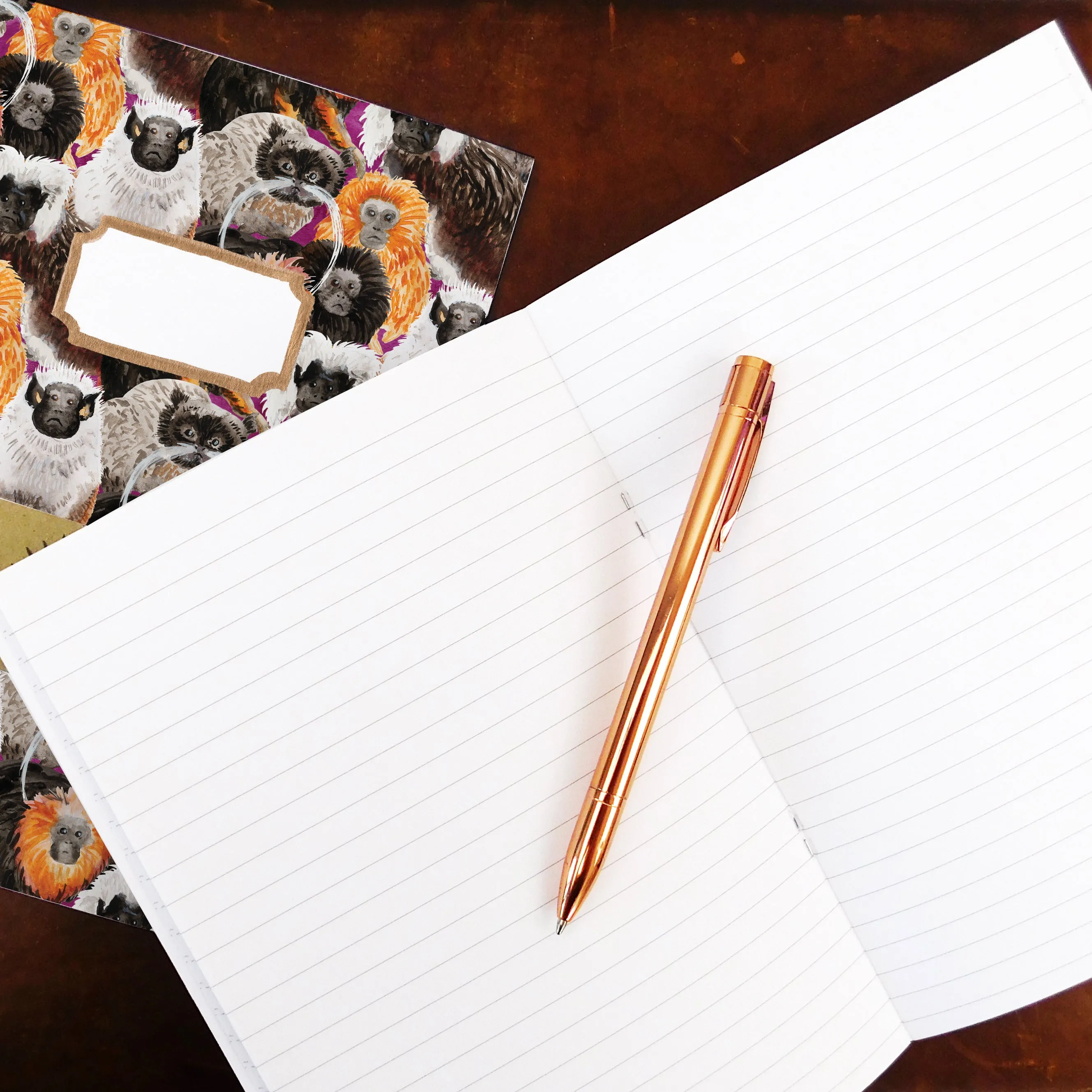 Troop of Tamarins Print Journal and Notebook Set