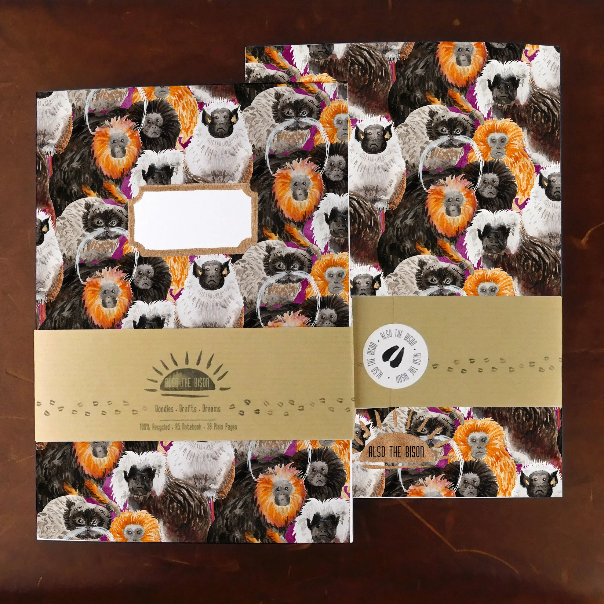 Troop of Tamarins Print Notebook