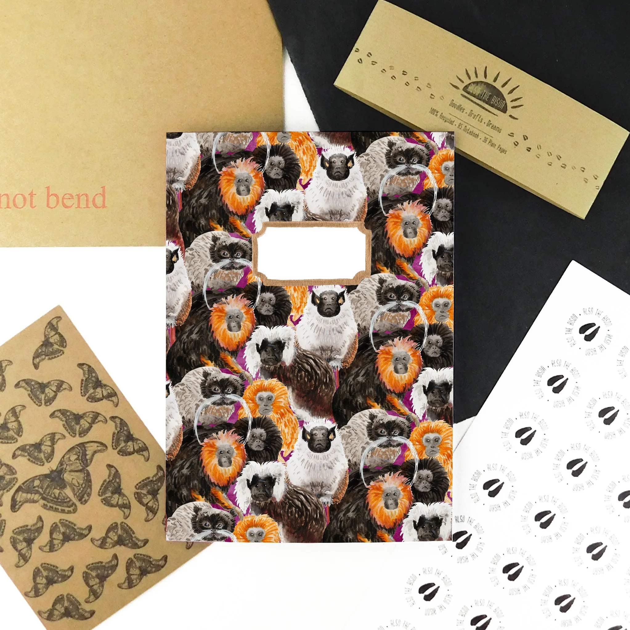 Troop of Tamarins Print Notebook