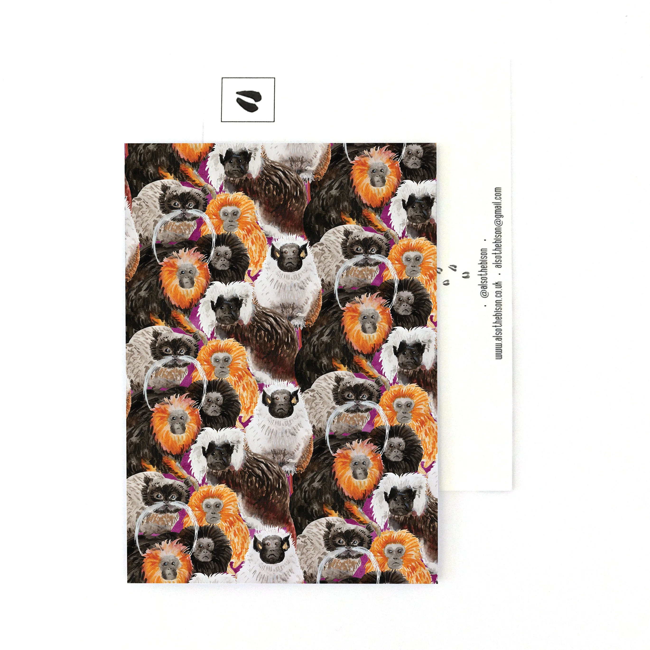 Troop of Tamarins Print Postcard