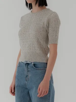 TWISTED CROP KNIT TOP