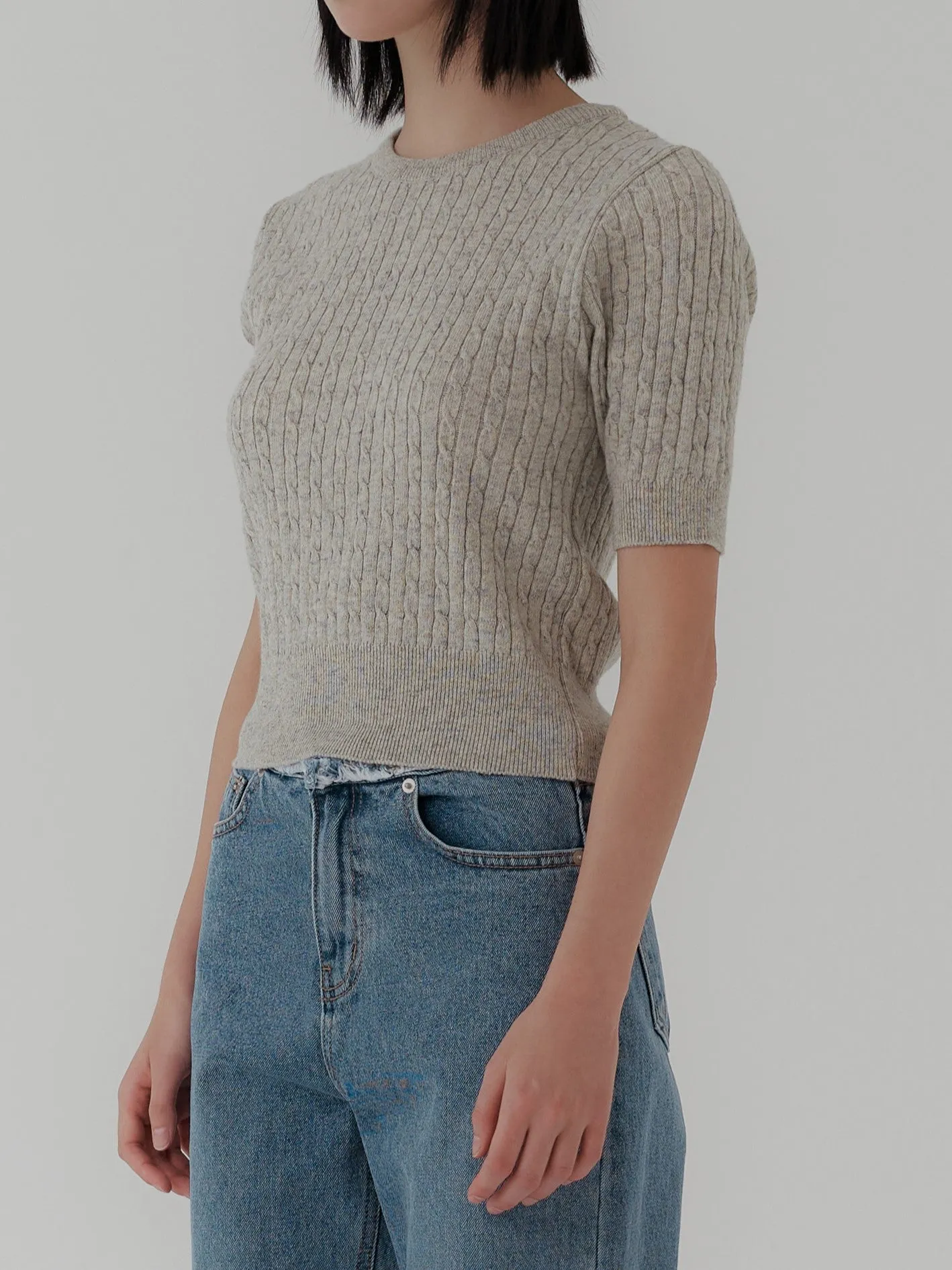 TWISTED CROP KNIT TOP