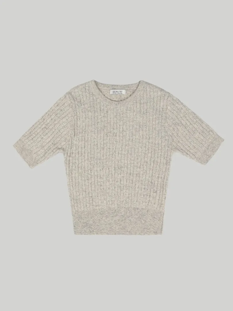 TWISTED CROP KNIT TOP