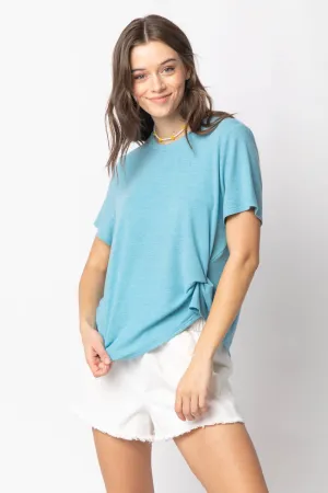 Twisted Hem Knit Top